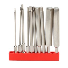 Hex Wrench Drill Bit 1/4in Shank Metric Sizes 1.5mm to 12mm S2 Steel Hex Screwdriver Bit Set