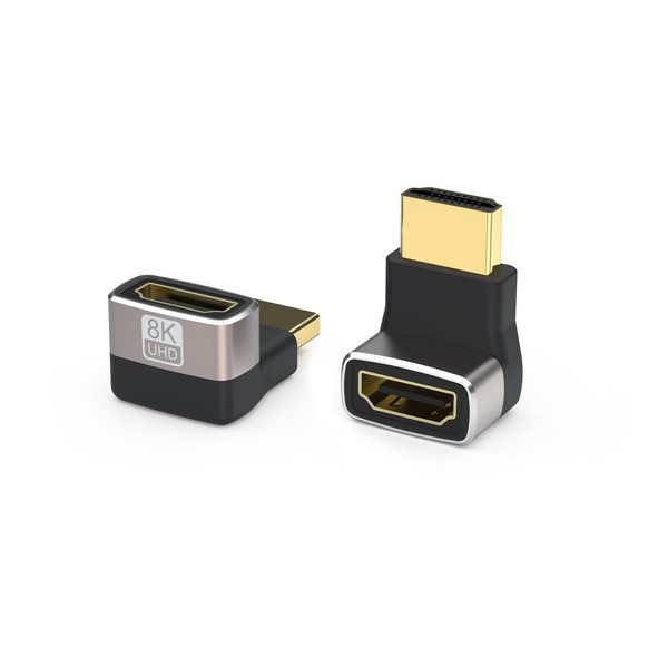 8K HDMI Adapter 270 Degree 2 Pack, HDMI 2.1 Adapter