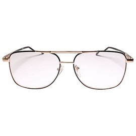 Classic Old School Gold Square Spring Hinge Temple 2.50 Reading Glasses