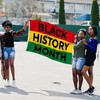 2 Pack Black History Month Flags Hanging Flags Outdoor Decorative