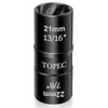 Topec 21mm x 22mm Flip Lug Nut Extractor, 1/2" Drive