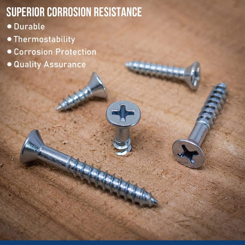 LMS Data Phillips Flat Head Wood Screws - 150 Pieces