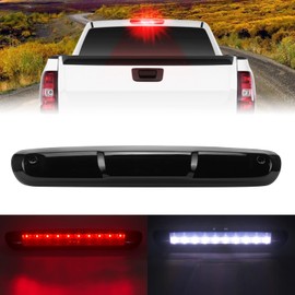 JONGCOVER Chevy Third 3rd Brake Light for 2007-2013 Chevy Silverado GMC Sierra 1500 2500 3500 HD Classic，LED Rear Cargo Lamp High Mount Stop light，Smoke Lens