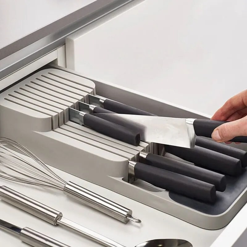 Kitchen Drawer Cutlery Organizer – Flatware Knife Spoon Fork Tray,