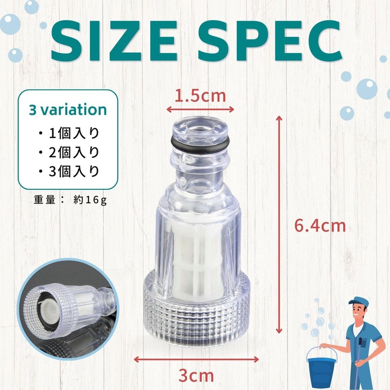 Krovat High Pressure Washer Filter Water Supply Coupling Accessory Connector
