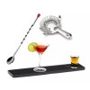 Buffetware Kit Bartender Tapete Bar Colador Cuchara Mezcladora Drinks