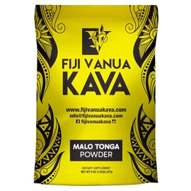 Fiji Vanua Kava-Malo Tonga Kava Drink Powder, Medium Grind Traditional Kava Root Powder, Easy to Prepare Kava Root Powder with Smooth and Creamy Taste, Premium, 8oz