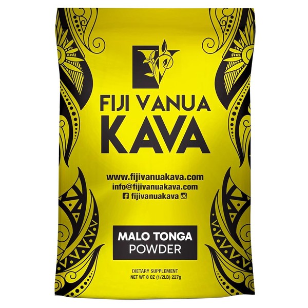 Fiji Vanua Kava-Malo Tonga Kava Drink Powder, Medium Grind Traditional