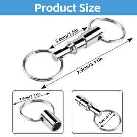 JSMTKJ Removable Key Chain, Pack of 10 Quick Release Key Rings Double Rings Separable Shlüsselring Coupling Pull Apart Key Ring for Comfortable Accessories, beige