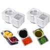 XcnPer 10 PCS Double Compartment Snack Pot, Snack Containers with