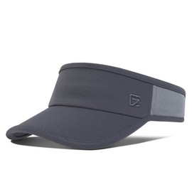 GADIEMKENSD Performance Visor - Stretchy Fabric, Lightweight, Breathable, Suitable for Sun Protection and Outdoor Exercise, Dark Grey, 6 3/4-7 1/2