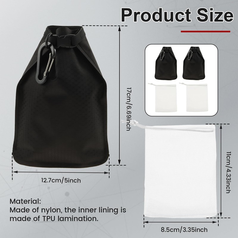 UKQRRTC 2 Pack Waterproof Soap Container Bag, Leakproof Travel Soap