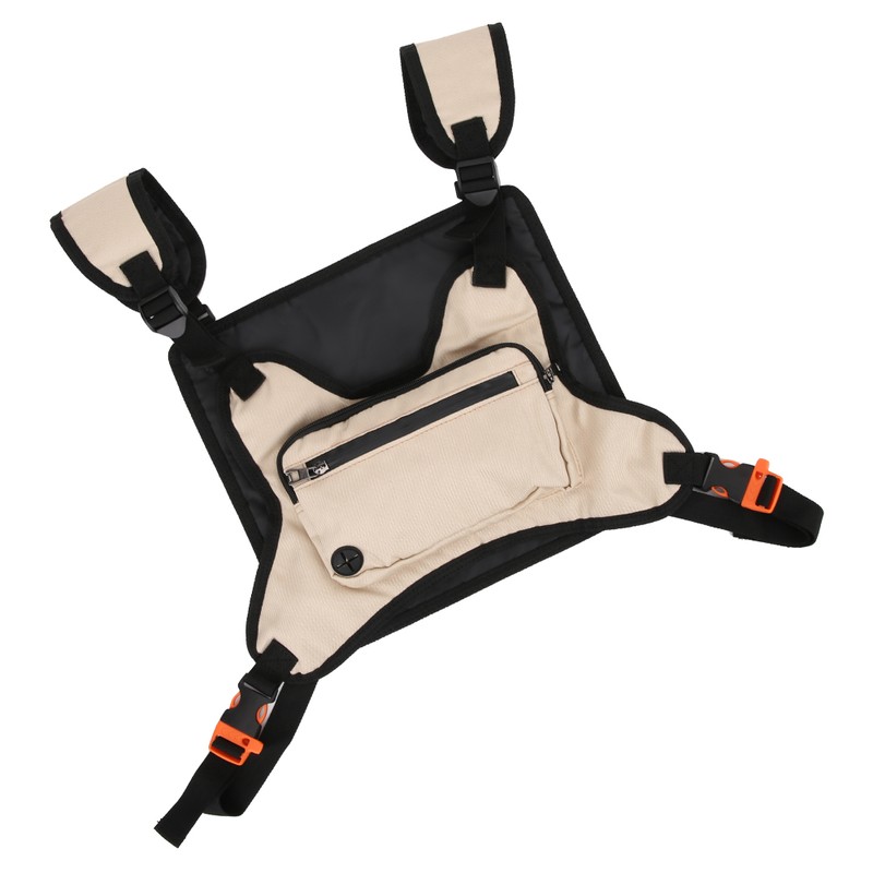 Outdoor Multifunction Tactics Chest Bag Nylon Khaki Leisure Sports Fitness