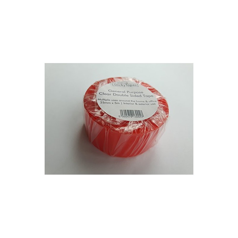 StickyTapes Clear Double Sided Tape - 25mm x 5m