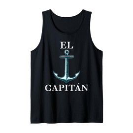 El Capitán Captain Anchor Tee for Men Funny Latino Sailor Tank Top
