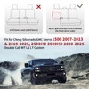 Huidasource Rear Bench Leather Seat Covers Fit for Chevy Silverado