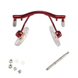 Rimless Glasses Accessories Nose Bridge Eyeglass Pads Piece Screw and Screwdriver for Reading Eyewear (Wine Red)