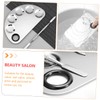 TEHAUX Nail Art Palette Set 4pcs Stainless Steel Makeup Tool