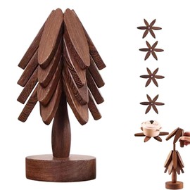 Wooden Trivets for Hot Dishes,Tree Shape Trivet Set,Tree Coasters Set of 4,Hot Dish Coaster with Tree-Shaped Wood Collapsible Hot Pad Trivet Tree for Restaurant/Dishes/Pot/Bowl/Teapot/Hot Pot Holders