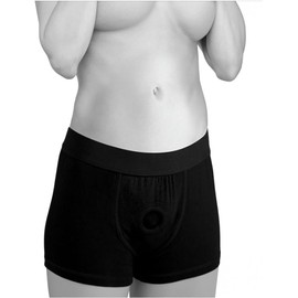 INGKE Harness Pants Strapless Underpants for Men Women Couples Unisex Briefs-Black (US, Alpha, Small, Regular, Regular)