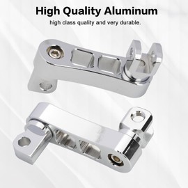 SMOTRCC Highway Footpegs Adjustable Passenger Foot Pegs 2 1/4" Extension Brackets FootPeg Conpatible for Harley Dyna Sportster Softail Touring with Support Foot Pegs (Chrome)