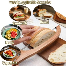 Wdmxszdq Serrated Bread Knife,15.7inch Bread Bow Knife for Homemade Bread,Bow Design Easy to Cutting Even Slices，Sourdough Slicer for Slicing