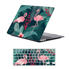 FFBOFFC Hard Shell Compatible with MacBook Air 13 Inch Case 2020 2019 2018 Release A2337 A2179 A1932 with Retina Display & Touch ID, Plastic Hardshell Laptop Case Cover, Flamingo