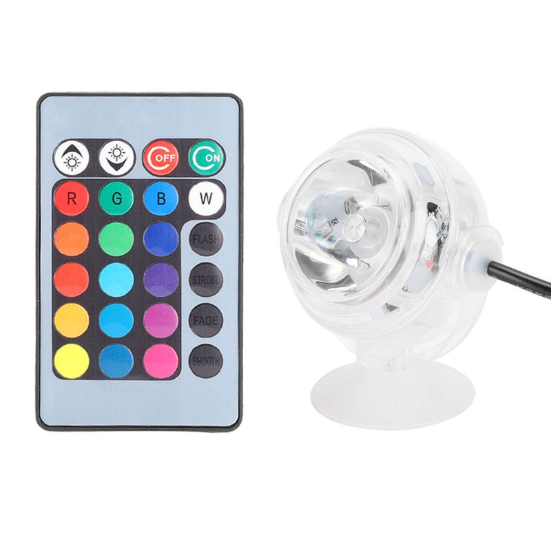 Plastic LED Aquarium Colourful Gradient Waterproof Submersible Night Spot Light
