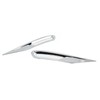 2pcs Front Fog Light Cover Trim Silver Fog Lamp Bezel