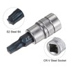 sourcing map Torx Bit Socket T27 Solid Star 1/4" Drive