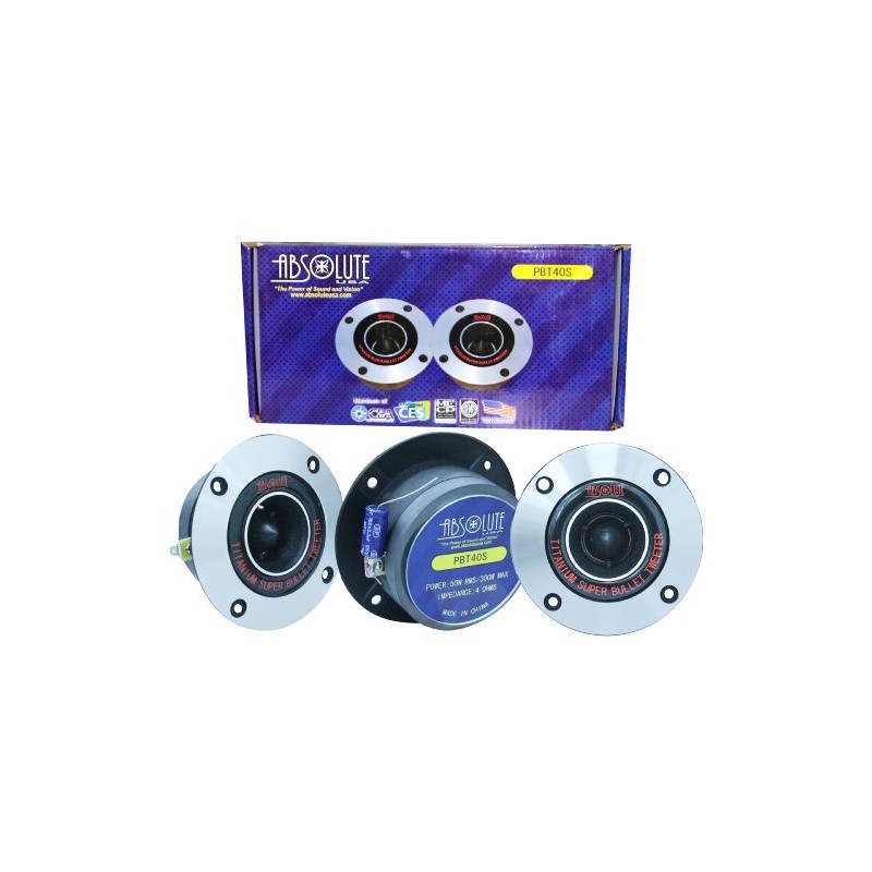 Absolute USA PBT40S 4-Inch Titanium Bullet High Compression Tweeter