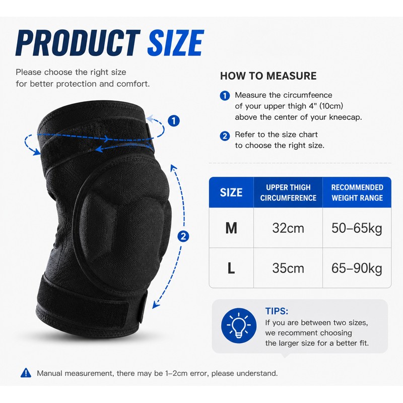 Protective Knee Pads for Volleyball & Sports – Thick Sponge