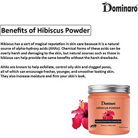 Dominaro 100 % Organic Hibiscus & Aloevera Leaf Powder For Skin Care & Hair Care 100 gm Combo Pack of 2 Jars 200 gm (200 g)