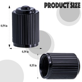MEAJOO 4PCS Car Tire Valve Stem Caps, Aluminum Wheel Valve Covers, Leak-Proof Air Caps Cover, with Rubber O-Ring, Universal for Cars, SUVs, Bike, Bicycles,Trucks and Motorcycles (Black)