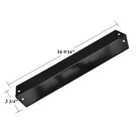Hongso 16 9/16 inch Porcelain Steel Heat Plates Replacement for Chargriller 5030 Dual Function 2-Burner Gas & Charcoal Grill