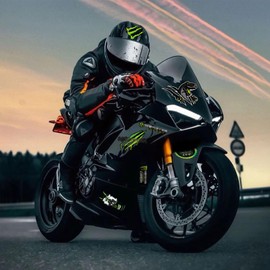 Lithyc Motorcycle Sticker - Moto Motocross Stickers - Moped Sticker - Monster Claw Sticker - for Helmets, Motorcycles, Skateboards, Dirt Bikes (A8039)