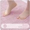 Homaxy Chenille Bathroom Rug, Non-Slip Bath Mat, Washable Bath Mat,