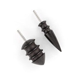 Framendino, Leather Edge Slicker Burnisher Wood Head Pointed Tip Leather Tools for Rotary DIY Craft (2 Pack)
