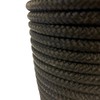 Double Braided Nylon Anchor Line with Stainless Thimble (Black, 1/2-Inch