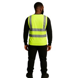 HUBIBUBI Sleeveless Hi Vis Viz Safety T-Shirt Reflective Tape Work Wear Vest Tank Top Sleeveless Hi Vis Viz Safety T-Shirt Reflective Tape Work Wear Vest Tank Top UK Sizes S-2XL (Yellow, XL)