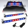 BooYu [Upgraded] Red/Blue Police Firefighter Emergency Strobe Traffic Advisor Light