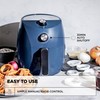 Crux 3.7QT Manual Air Fryer, Faster Pre-Heat, No-Oil Frying, Fast