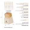 Howashin White Knife Set, 14 Pieces Kitchen Knife Set with