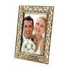 MIMOSA MOMENTS Heart Border Metal Picture Frame with Rhinestones Décor