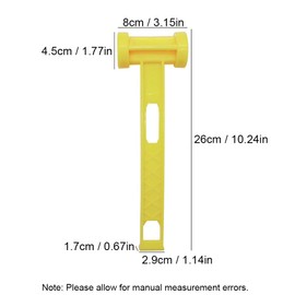 Camping Hammer, Plastic Camping Mallet Puller Tool Tent Peg Remover Portable Mallet Ground Nails Hammer Accessories for Camping Hiking Fishing 2 Pack (Black/Yellow)