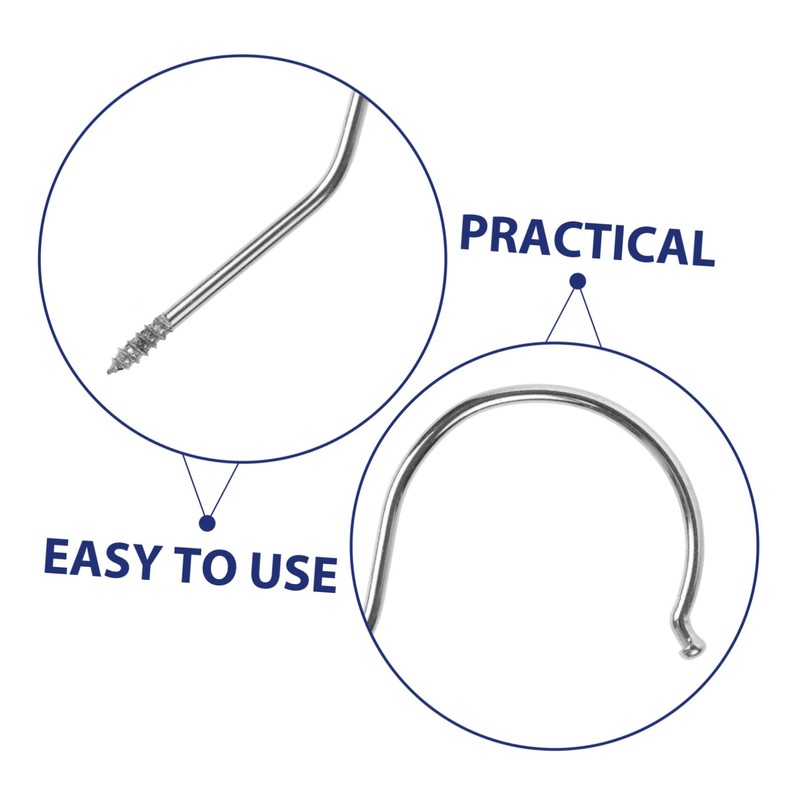 WATIIFUFU Pack of 10 Clothes Hanger Hooks Accessories Multi-Purpose Screw