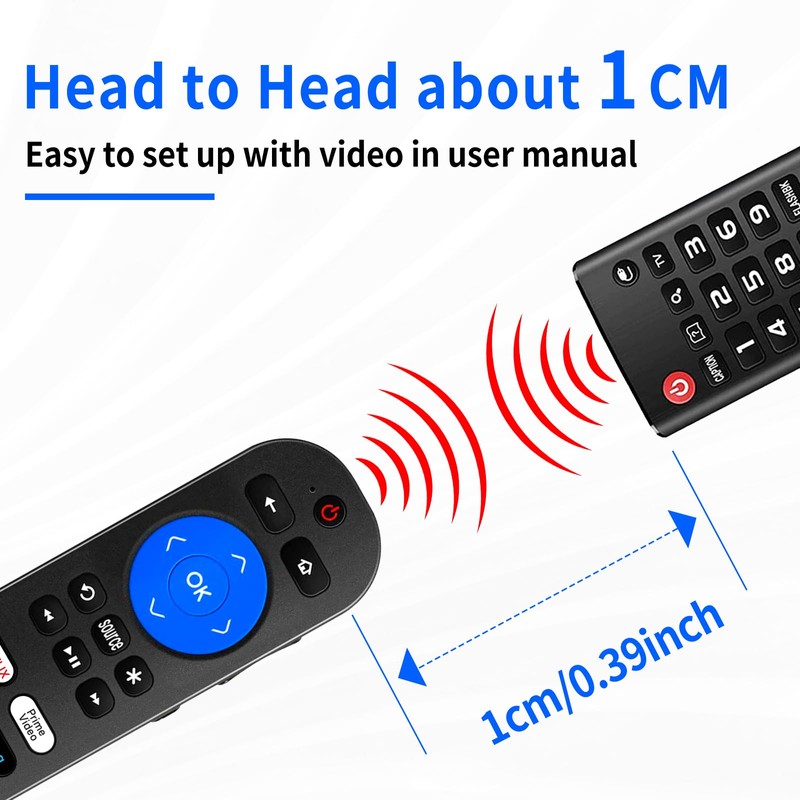 Programmed Remote for Roku Remote Replacement with Volume Key -