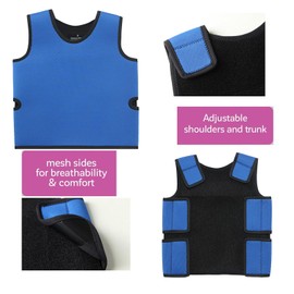 UIMEYIM Sensory Compression Vest for Kids Autism Vest Deep Pressure Comfort for Hyperactivity, Mood Processing Disorders Blue