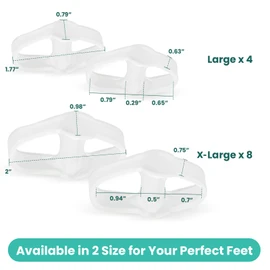 Welnove Pack of 12 Bunion Corrector - Gel Toe Separators with 2 Loops - Big Toe Spacer Suitable for Bunion and Overlapping Toe