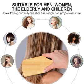 Firschoie Hair Brush, Paddle Brush with Bristles with Cleaning Comb, Antistatic, Massage Hair, Promote Blood Circulation. Combing and Finishing Hair, Improving Hair Quality